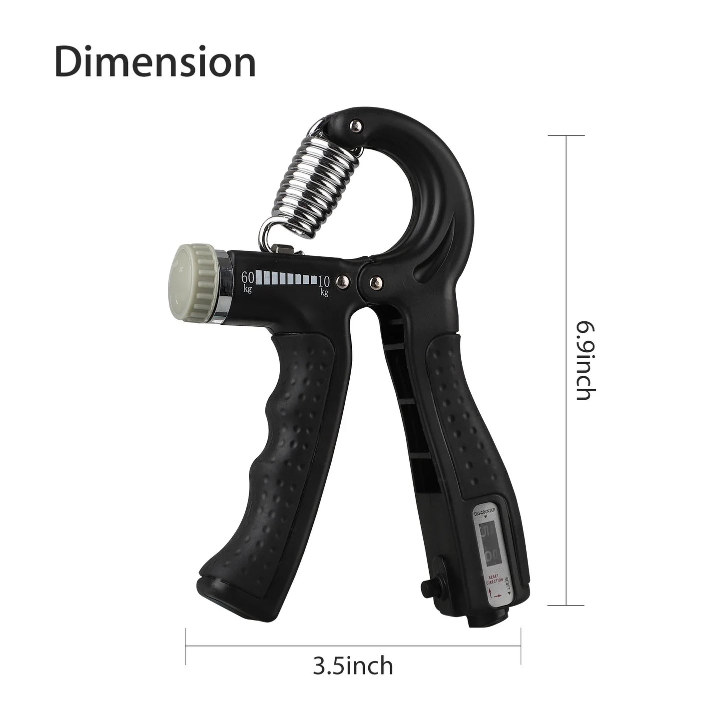 Hand Grip Strengthener, Hand Squeezer Exerciser Adjustable Resistance 22-132Lbs for Forearm Finger Train, Black