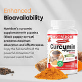 Turmeric Curcumin Supplements with Black Pepper for Inflammation, Joint Pain Relief & Antiflammatory – Non-Gmo, Vegan, Gluten-Free, Dairy-Free, Soy-Free, 60 Veggie Capsules