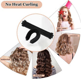 3PCS Heatless Hair Curler,Flexi Rods with Hook,No Hot Rollers Overnight Blowout,Hair Styling Tools for All Hairs Types,Hair Rollers for Women and Girls (Black)