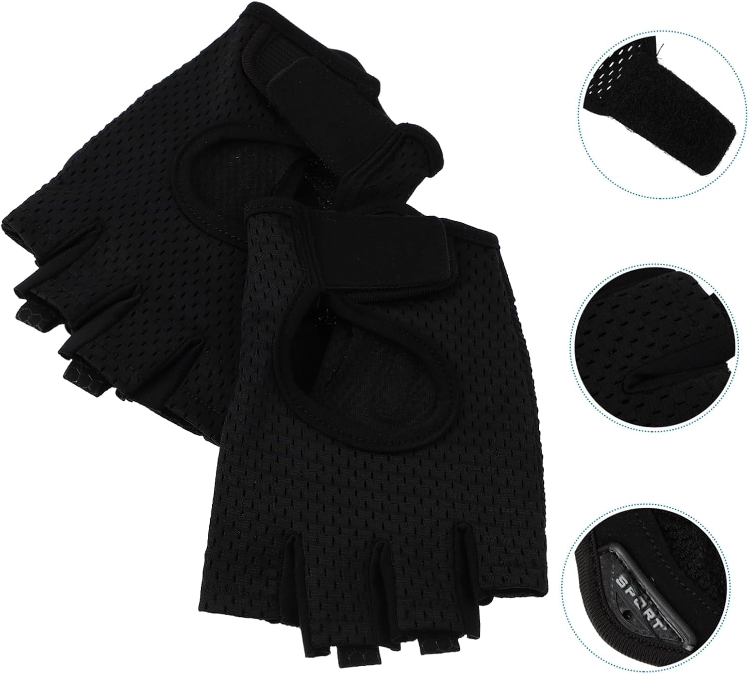 Cycling Gloves Half-Finger Design Breathable Shock-Absorbing Gloves for Sports Fitness