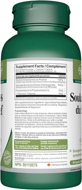 Stress Relief Supplement 90 Vegan Capsules | Contains Ashwagandha, Rhodiola, Phosphatidylserine & L-Theanine