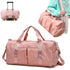 Gym Bag,Travel Duffel Bag ,Sport Gym Tote Bags Swimming Yoga,Waterproof Weekend Overnight Bag,Carry on Bag,Personal Item Travel Bag,Workout Dance Bag for Men & Women,Pink
