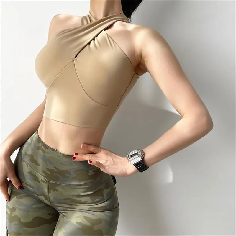 High Support Sports Bra Women Gym Brassiere Sport Bh Fitness Vest Push up Yoga Padded Sports Top Active Wear