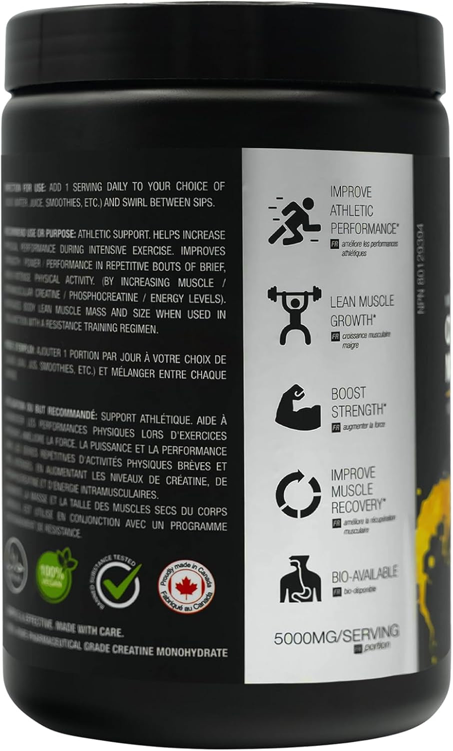 Nevaset Creatine Monohydrate, 3-Month Supply of 5000Mg Pineapple Flavor  Creatine Monohydrate! Creatine Supplement for Muscle Growth, Increased Strength, Enhanced Energy Output, Improved Athletic Performance, and Cognitive Health. 495G / 90 Servings.
