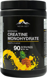 Nevaset Creatine Monohydrate, 3-Month Supply of 5000Mg Pineapple Flavor  Creatine Monohydrate! Creatine Supplement for Muscle Growth, Increased Strength, Enhanced Energy Output, Improved Athletic Performance, and Cognitive Health. 495G / 90 Servings.