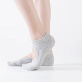 Backless Non-Slip Fitness Pilates Socks Cotton Women Sport Yoga Socks Ballet Dance Slippers Barefoot Sock Workout for Gym