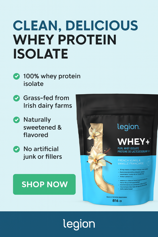 Whey+ Grass-Fed Whey Isolate – 22 g Protein per Scoop