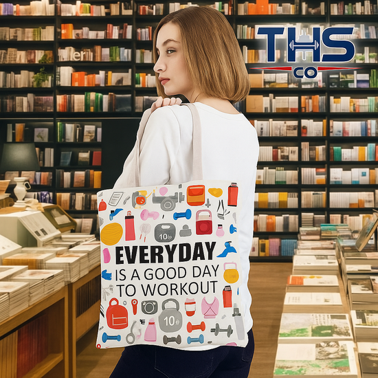 Motivational Cosmetic Bag – Waterproof Canvas Makeup Pouch for Gym, Travel & Gifts