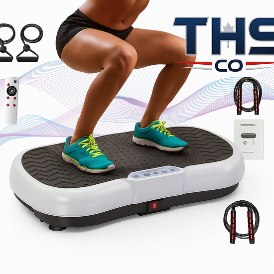 Vibration Plate Exercise Machine – Whole Body Workout Platform with Bluetooth & Resistance Bands