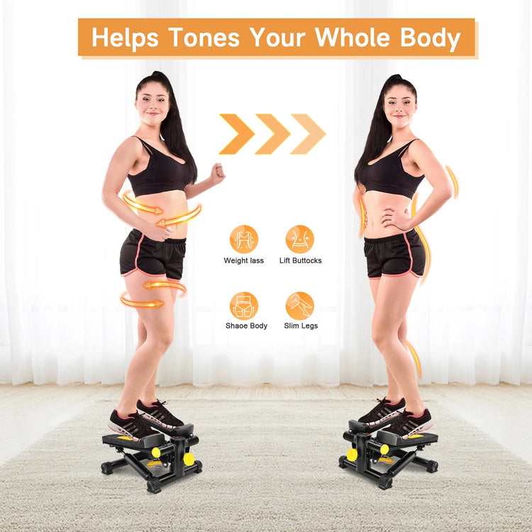 Stair Stepper for Exercises, Mini Stair Stepper , Digital Monitor, Adjustable Stride Height for Low-Impact Cardio Suitable for Full Body Workout
