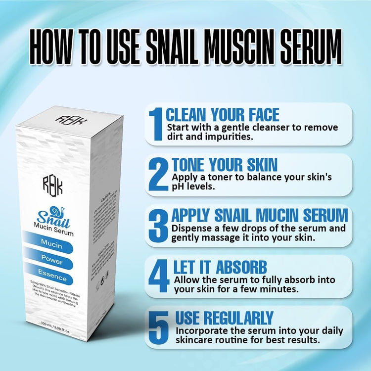 Snail Mucin Serum 100Ml - 96% Snail Secretion Filtrate for Smooth, Healthy Skin - Mucin Power Essence for Face, Dull Skin & Fine Lines, Korean Skincare