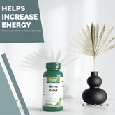 Stress Relief Supplement 90 Vegan Capsules | Contains Ashwagandha, Rhodiola, Phosphatidylserine & L-Theanine