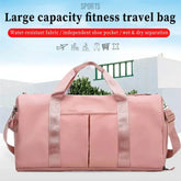 Gym Bag,Travel Duffel Bag ,Sport Gym Tote Bags Swimming Yoga,Waterproof Weekend Overnight Bag,Carry on Bag,Personal Item Travel Bag,Workout Dance Bag for Men & Women,Pink