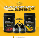 Nevaset Creatine Monohydrate, 3-Month Supply of 5000Mg Pineapple Flavor  Creatine Monohydrate! Creatine Supplement for Muscle Growth, Increased Strength, Enhanced Energy Output, Improved Athletic Performance, and Cognitive Health. 495G / 90 Servings.