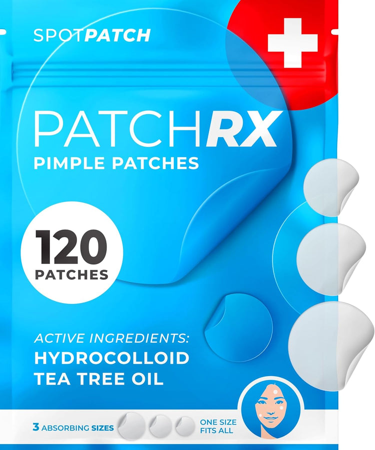 Pimple Patches for Face (120 Patches), Hydrocolloid Pimple Patches - Pimple Patch Zit Patch and Pimple Stickers - Hydrocolloid Pimple Dots for Pimples - Zit Patches