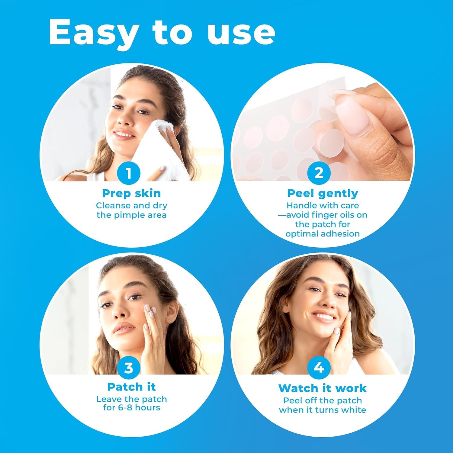 Pimple Patches for Face (120 Patches), Hydrocolloid Pimple Patches - Pimple Patch Zit Patch and Pimple Stickers - Hydrocolloid Pimple Dots for Pimples - Zit Patches