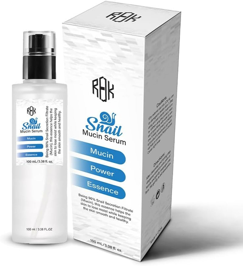 Snail Mucin Serum 100Ml - 96% Snail Secretion Filtrate for Smooth, Healthy Skin - Mucin Power Essence for Face, Dull Skin & Fine Lines, Korean Skincare