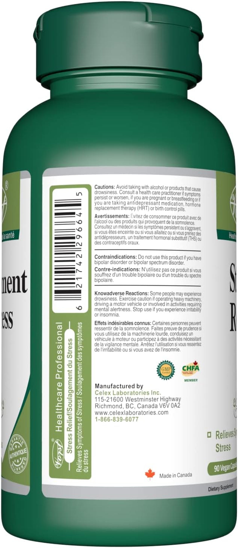 Stress Relief Supplement 90 Vegan Capsules | Contains Ashwagandha, Rhodiola, Phosphatidylserine & L-Theanine