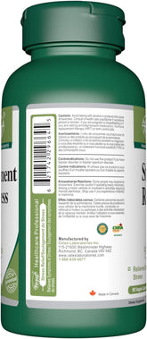 Stress Relief Supplement 90 Vegan Capsules | Contains Ashwagandha, Rhodiola, Phosphatidylserine & L-Theanine